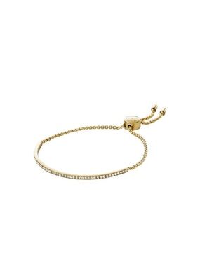 Michael Kors Gold Adjustable Pavé Bar Bracelet - Women's Jewelry